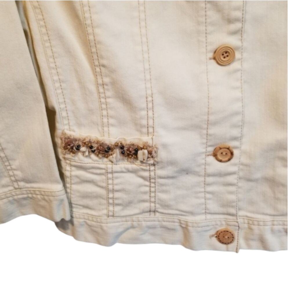 Ruby road embellished Beach wood Shell‎ Cream den… - image 8